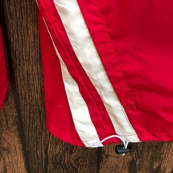 BAW Athletic Wear Red & White Two Stripe Pullover Jacket Men's Size Large - Picture 3 of 12